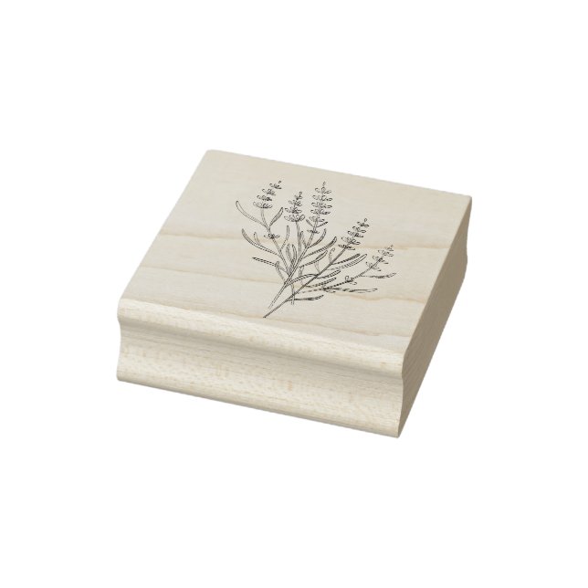 Carimbo De Borracha Lavender Sprigs Stamp (Carimbo)