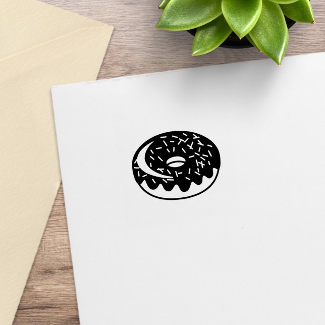 Carimbo De Borracha Lealdade de Rosquinha de Chocolate Obtenha Um Grat (Criador carregado)