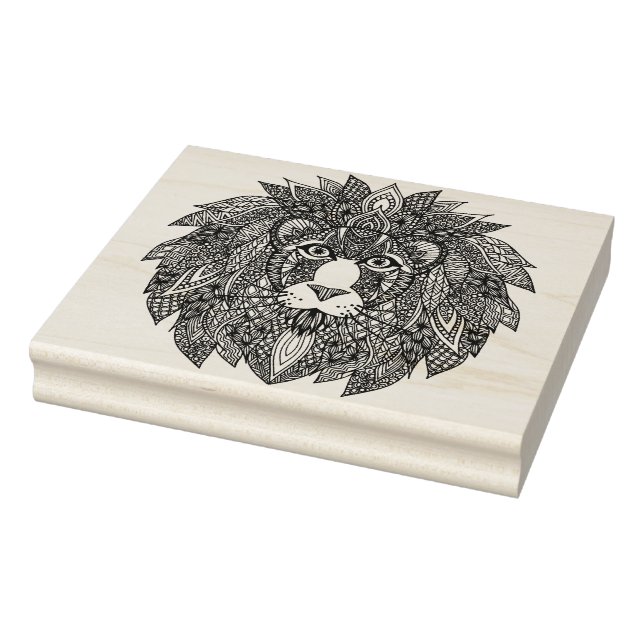 Carimbo De Borracha Leão inspirado Cabeça 4 (Carimbo)