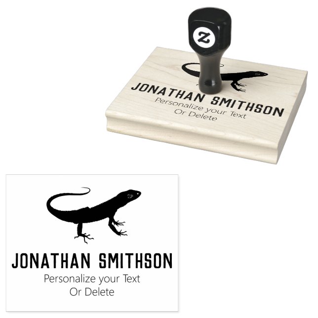 Carimbo De Borracha Legal Funny Lizard Cute Animal (Carimbado)