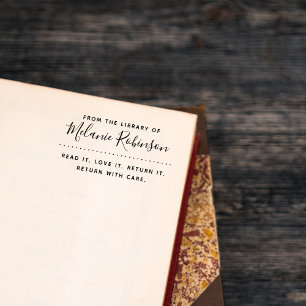 Carimbo De Borracha Leia. Adorei. Devolva. Biblioteca Personalizada