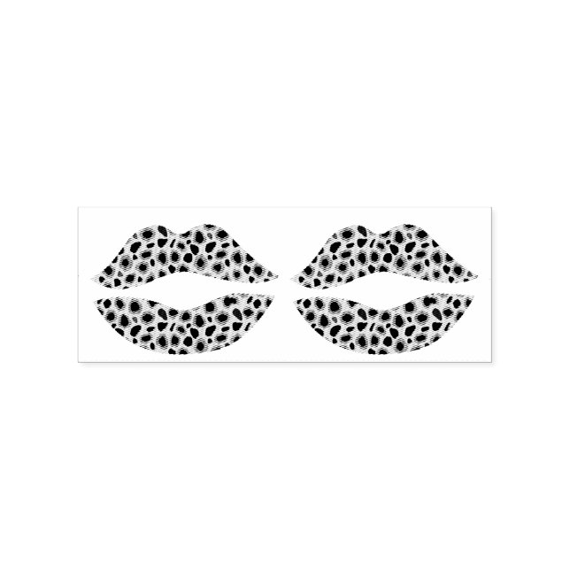 Carimbo De Borracha Leopard Spots Lipstick Kiss Thunder_Cove (Impressão)