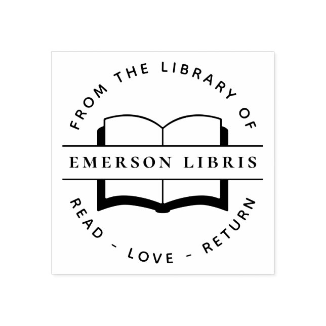 Carimbo De Borracha Ler retorno do amor | Elegante Da Biblioteca De (Impressão)