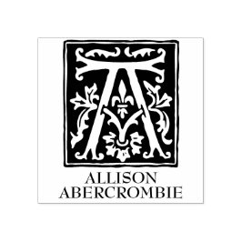 Carimbo De Borracha Letra alfabética oral A monograma