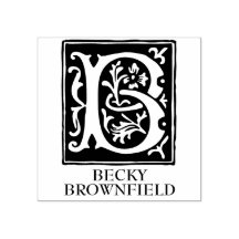 Letra alfabética oral B monograma