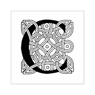 Carimbo De Borracha Letra C Vintage Celtic Knot Monograma