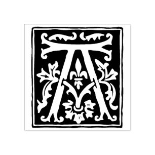 Carimbo De Borracha Letra Floral Alphabet A Vintage Tipografia