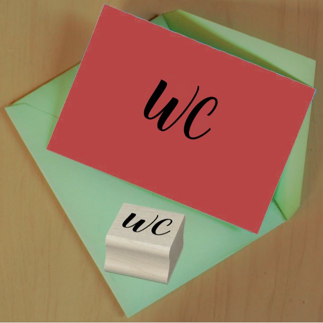 Carimbo De Borracha Letra inicial monograma (suas iniciais) (Criador carregado)