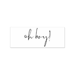 Carimbo De Borracha Letra Signature Script Oh Boy