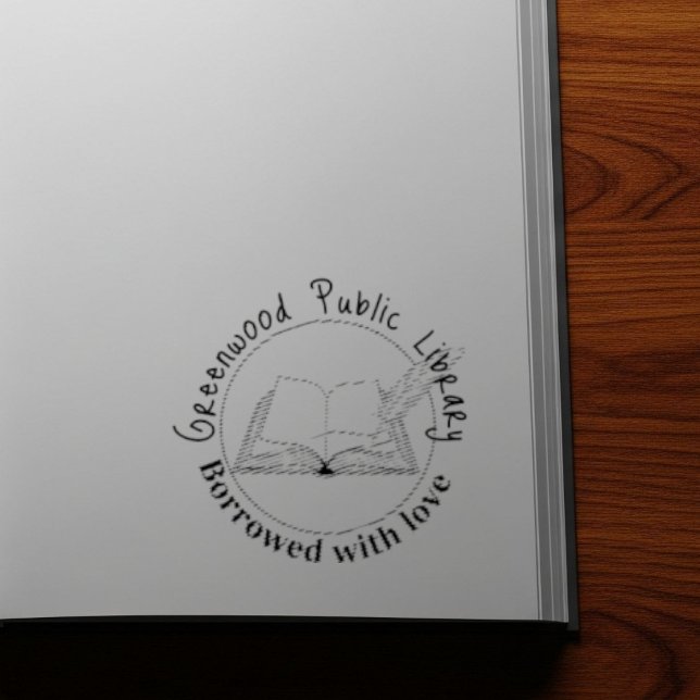 Carimbo De Borracha library stamp, personalized book stamp (Criador carregado)