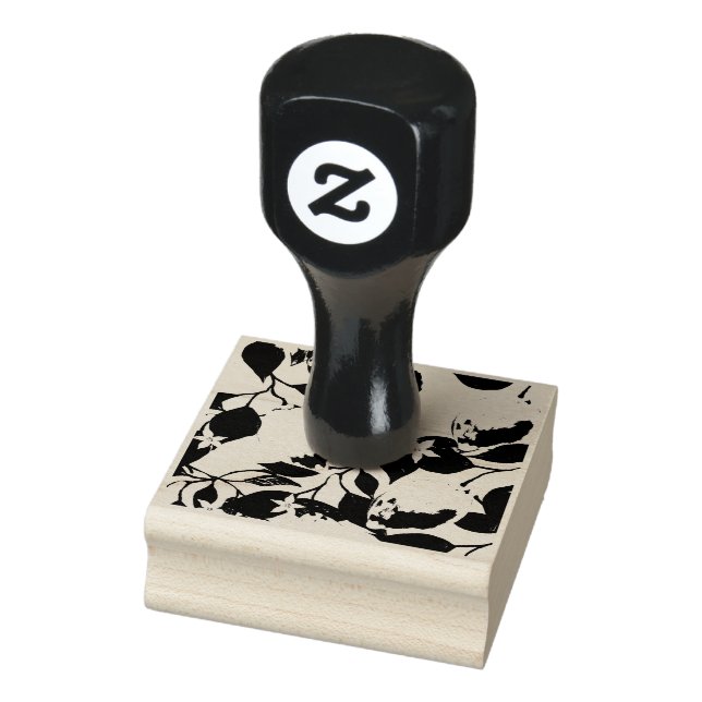 Carimbo De Borracha Limão Deixa Flores De Folhagem Sem Costura Padrão (Carimbo)