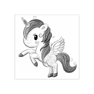 Carimbo De Borracha Lindo Unicórnio