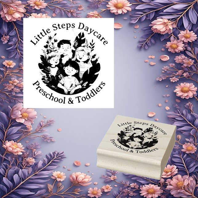 Carimbo De Borracha Little Steps Daycare Preschool And Toddlers Custom (Little Steps Daycare Preschool And Toddlers Custom Rubber Stamp)