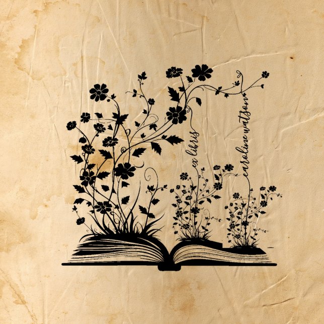Carimbo De Borracha Livro Bloom Ex libris (Criador carregado)