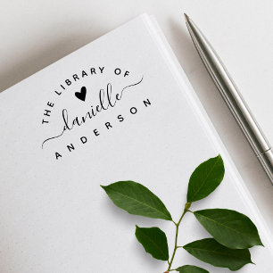 Carimbo De Borracha Livro da Biblioteca Clássica do Coração Elegante S