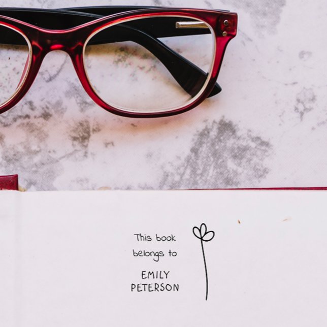 Carimbo De Borracha Livro de Biblioteca Moderno, manuscrito, de Nome P (Criador carregado)