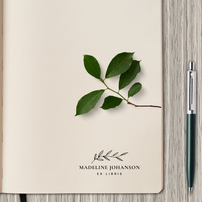 Carimbo De Borracha Livro de Biblioteca Personalizada Botânica Simples (Criador carregado)