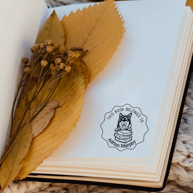 Carimbo De Borracha Livro de Cachorros Malamute do Alasca (Criador carregado)