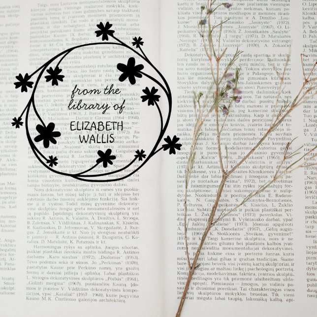 Carimbo De Borracha Livro de Nomes Personalizados de Script Casual de  (Criador carregado)