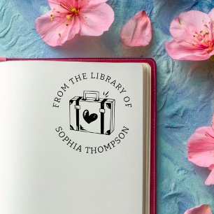 Carimbo De Borracha Livro Personalizado   Amor Viajando Bagagem