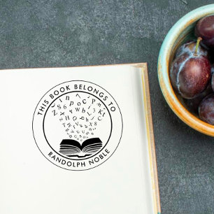 Carimbo De Borracha Livro Personalizado Da Biblioteca De Cartas