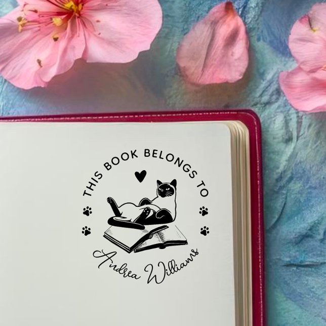 Carimbo De Borracha Livro Personalizado de Passadores de Cat Modernos (Criador carregado)