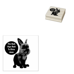 Carimbo De Borracha Livro Personalizado do Coelho Holland Lop