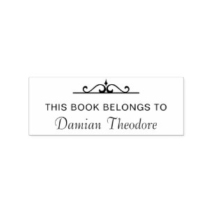 Carimbo De Borracha Livro Personalizado "Este Livro Pertence A"