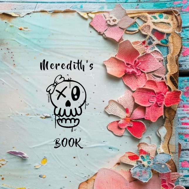 Carimbo De Borracha Livro Personalizado Gótico Do Crânio Urbano Da Bib (Criador carregado)