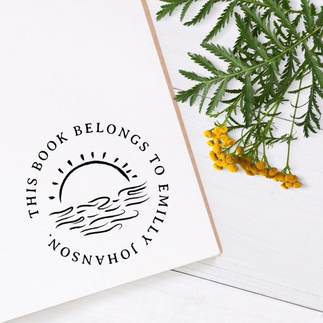 Carimbo De Borracha Livro Personalizado Simples, Desenrolado À Mão (Criador carregado)