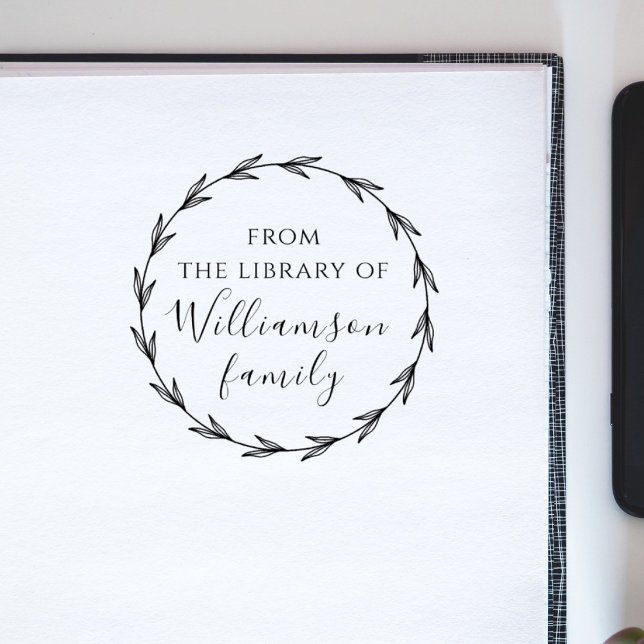 Carimbo De Borracha Livros da Biblioteca Personalizada da Família Botâ (Criador carregado)