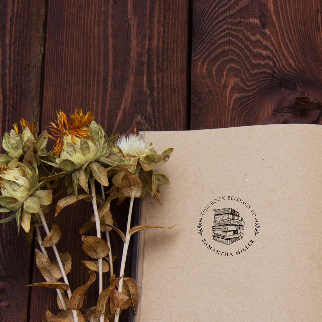 Carimbo De Borracha Livros de Biblioteca de Nomes Personalizados Reali (Criador carregado)