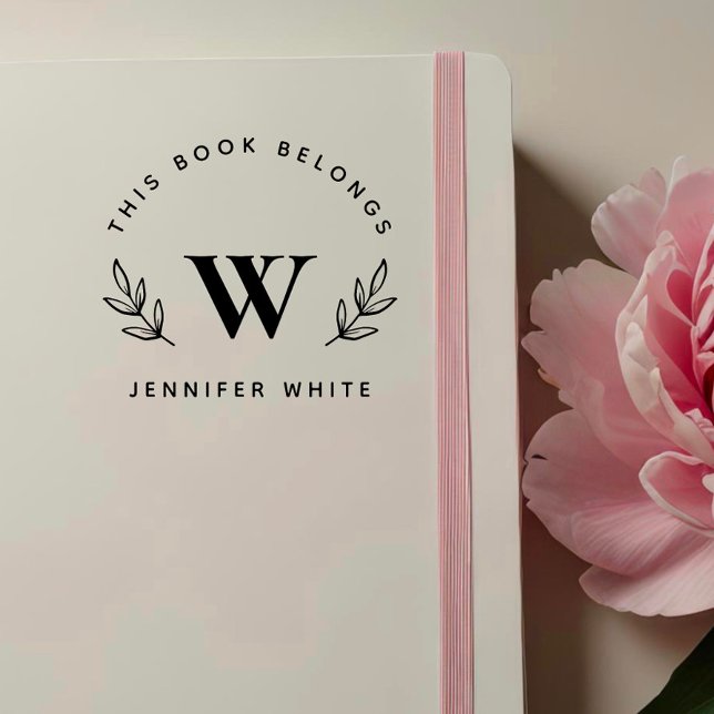 Carimbo De Borracha Livros Elegantes E Botânicos "Da Biblioteca De (Criador carregado)