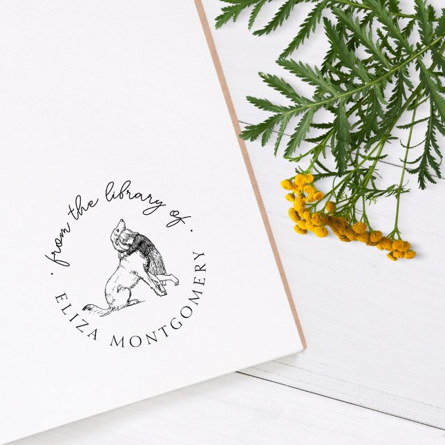 Carimbo De Borracha Livros Personalizados de Biblioteca de Menina e Ca (Criador carregado)