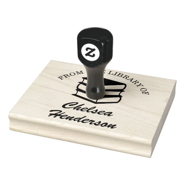 Carimbo De Borracha Livros Personalizados Feitos À Mão Da Biblioteca D (Carimbo)