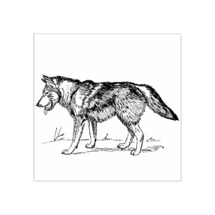 Carimbo De Borracha Lobo