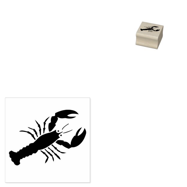 Carimbo De Borracha Lobster Red Crustacean Love 4Joanie (Carimbado)