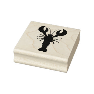 Carimbo De Borracha Lobster Silhouette