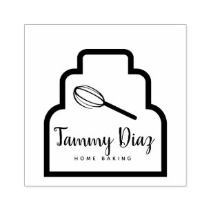 Carimbo De Borracha Logotipo Baker Whisery Cake