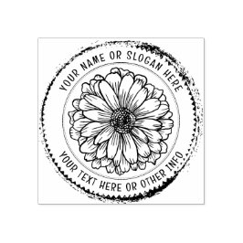 Carimbo De Borracha Logotipo comercial personalizado | FLORES RÚSTICAS