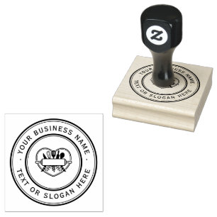 Carimbo De Borracha Logotipo comercial personalizado KITCHEN Grande