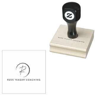 Carimbo De Borracha Logotipo da assinatura de coaching de Russ Yeager