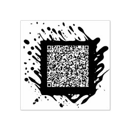 Carimbo De Borracha Logotipo da empresa de código QR aqui