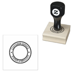 Carimbo De Borracha Logotipo de Atendimento ao Cliente em Forma de Cír