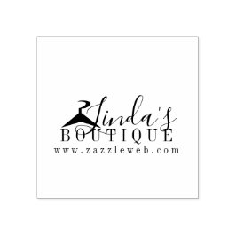 Carimbo De Borracha Logotipo de Cabide de Roupas de Boutique Online  