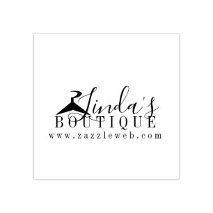 Carimbo De Borracha Logotipo de Cabide de Roupas de Boutique Online