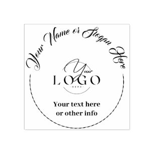 Carimbo De Borracha Logotipo de empresa elegante personalizado   Nome 