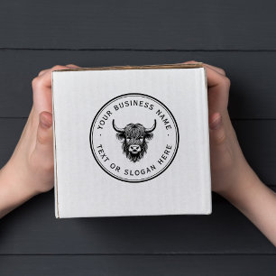 Carimbo De Borracha Logotipo de empresa personalizado da vaca Grande