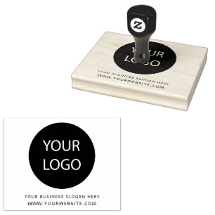Carimbo De Borracha Logotipo de sua empresa e texto personalizado gran