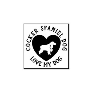 Carimbo De Borracha Logotipo do Cachorro do Cocker Spaniel Love Scrapb